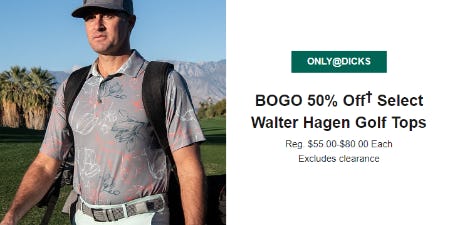 BOGO 50% Off Select Walter Hagen Golf Tops from Dick's Sporting Goods