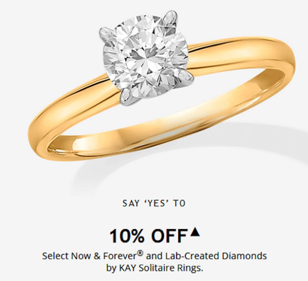 10% Off Select Now & Forever and Lab-Created Diamonds by KAY Solitaire Rings