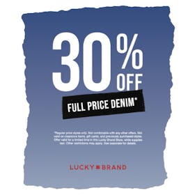 30% Off Full Price Denim