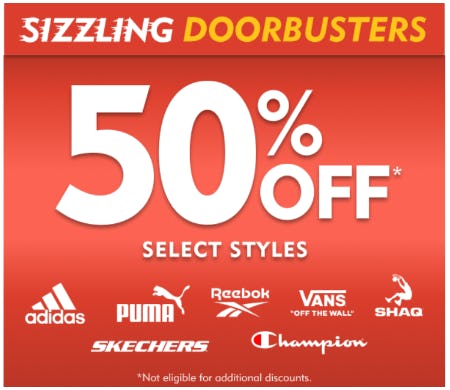 50% Off Select Styles