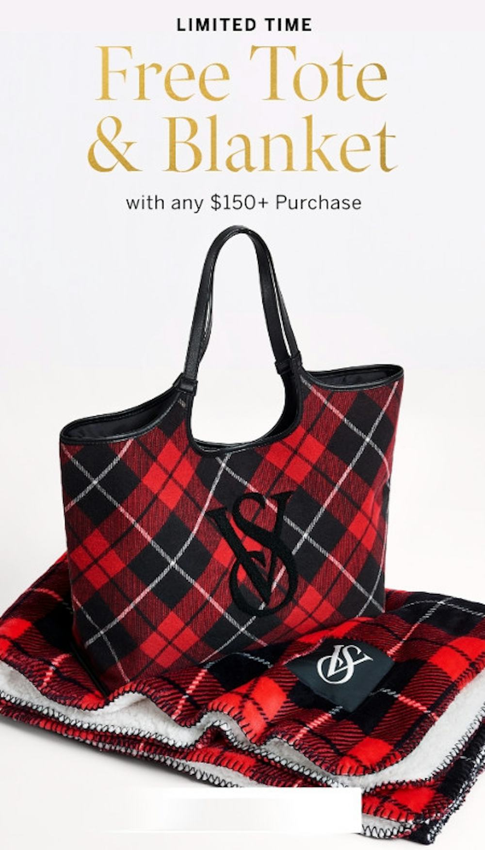 Free Tote and Blanket With Any $150 or More Purchase