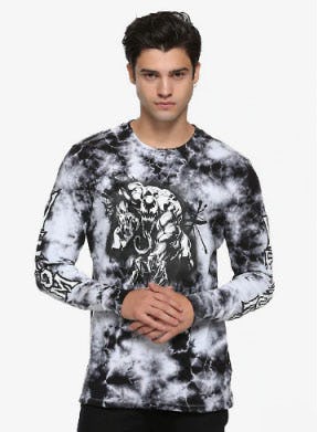 Our Universe Marvel Venom Acid Wash Long-Sleeve T-Shirt from Hot Topic