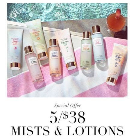 5 for $38 Mists and Lotions from Champs Sports/Champs Women