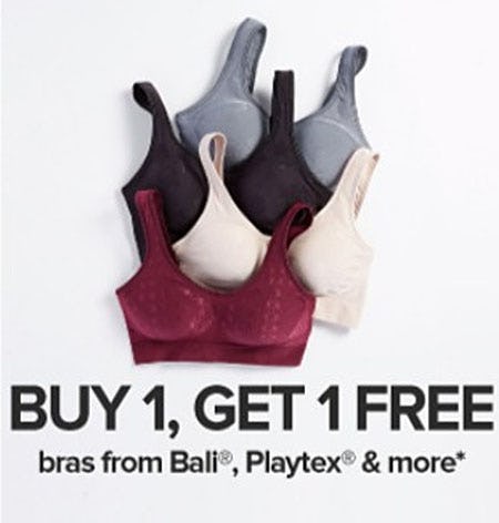 Buy 1, Get 1 Free Bras from Bali, Playtex & More