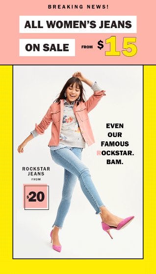All Women's Jeans on Sale From $15 from Old Navy
