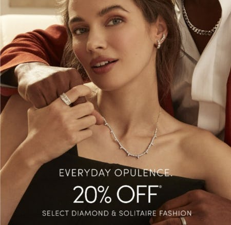 20% Off Select Diamond & Solitaire Fashion from Jared Galleria of Jewelry