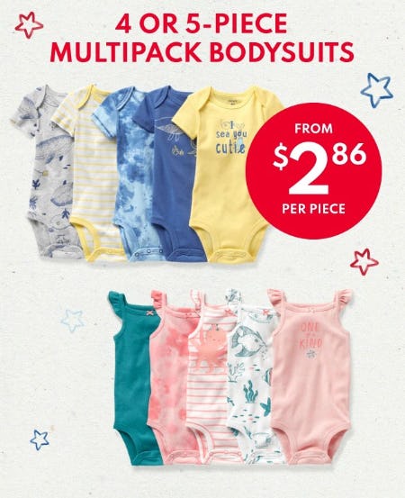 4 or 5-Piece Multipack Bodysuits