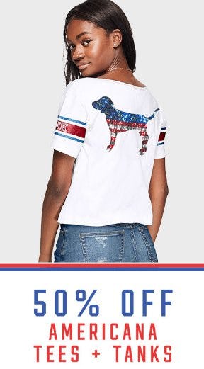 50% Off PINK Americana Tees & Tanks from Victoria's Secret