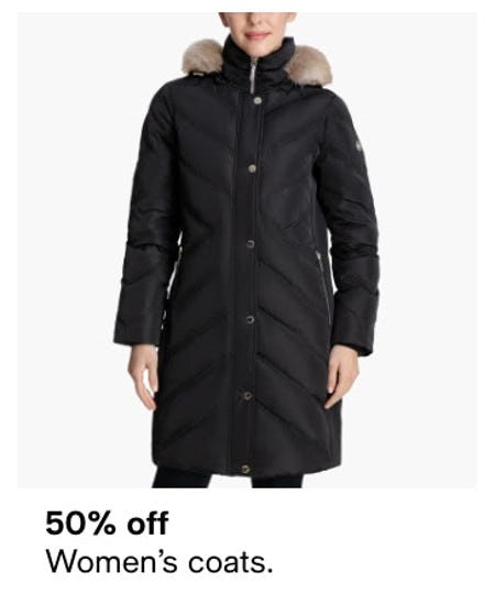 50% Off Women's Coats from macy's