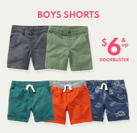 Boys Shorts $6 & Up Doorbuster from Carter's Oshkosh
