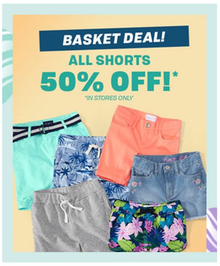 All Shorts 50% Off from The Children's Place Gymboree