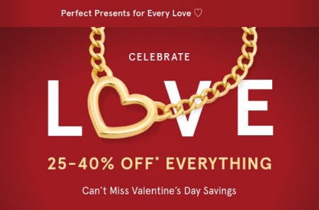 25-40% Off Everything from Kay Jewelers
