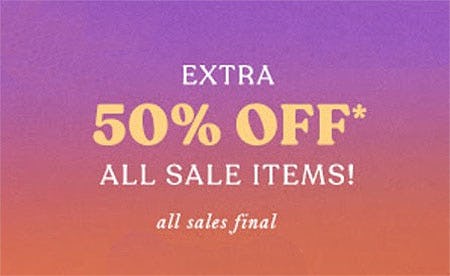 Extra 50% Off All Sale Items from Anthropologie