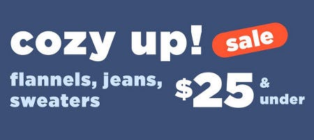 Flannels, Jeans Sweaters $25 & Under from Old Navy