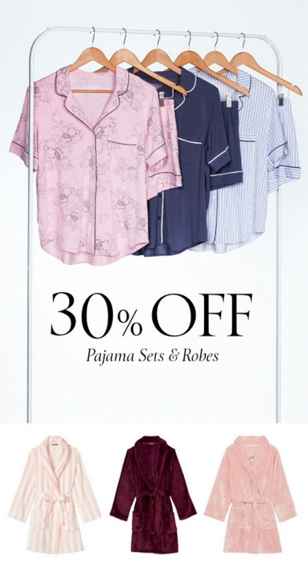 30% off Pajama Sets and Robes
