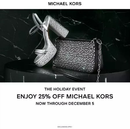 Michael kors deals 25 off