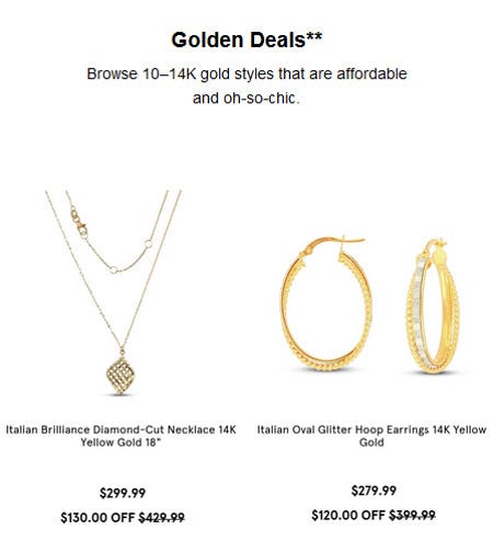 Golden Deals from Kay Jewelers