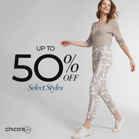 50% Off Select Styles
