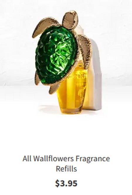 All Wallflowers Fragrance Refills $3.95 from Bath & Body Works