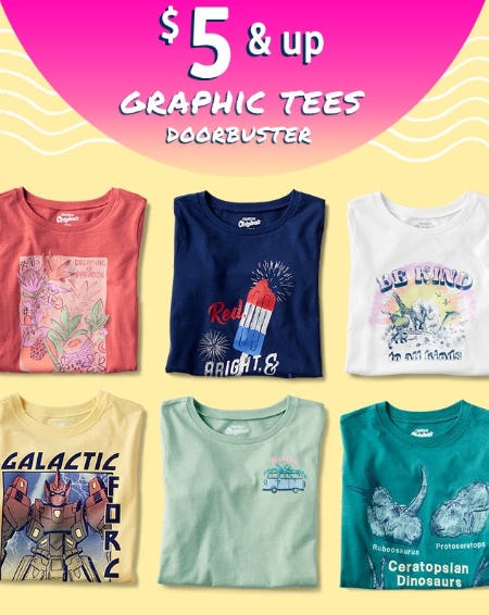 $5 \u0026 Up Graphic Tees Doorbuster at 