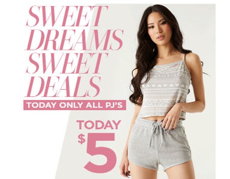 $5 All Pajamas from Charlotte Russe