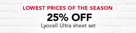 25% Off on Lyocell Ultra Sheet Set from Sleep Number                            