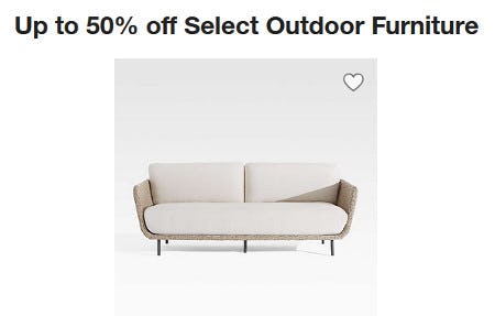 Up to 50% Off Select Outdoor Furniture from Crate & Barrel