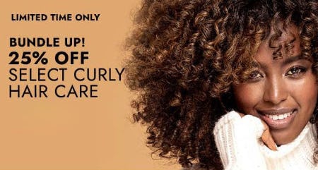 25% Off Select Curly Hair Care