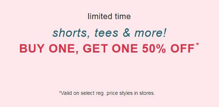 Buy One, Get One 50% Off from maurices