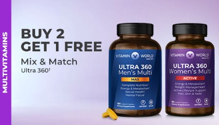 Buy 2, Get 1 Free Mix & Match  Ultra 360