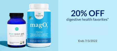 20% Off Digestive Health Favorites from The Vitamin Shoppe