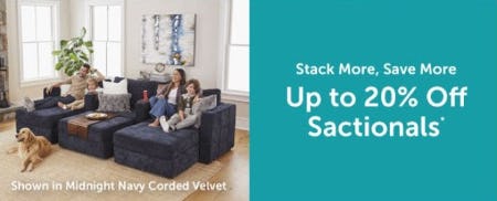 Up to 20% Off Sactionals from Lovesac Designed For Life Furniture Co