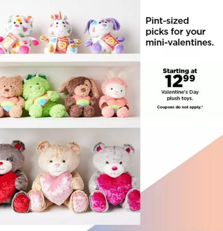 Starting at $12.99 Valentine's Day Plush Toys from Kohl's