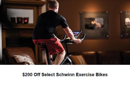 $200 Off Select Schwinn Exercise Bikes