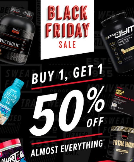 Buy 1, Get 1 50% Off Almost Everything from GNC