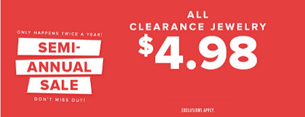 All Clearance Jewelry $4.98