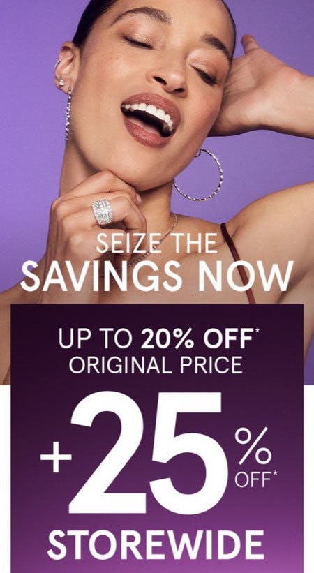 Up to 20% Off Original Price Plus 25% Off Storewide from Zales The Diamond Store