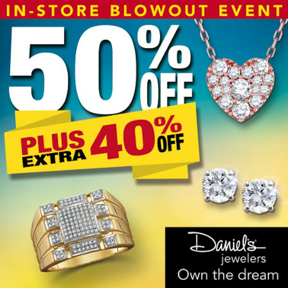 Daniel's Jewelers Blowout: 50% OFF + Extra 40% OFF