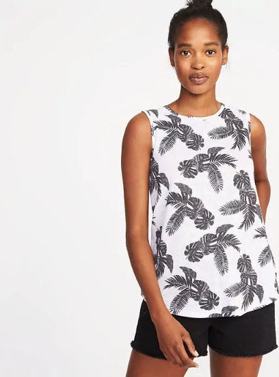 Relaxed Sleeveless Tie-Back Top for Women from Old Navy
