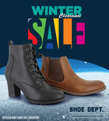 Winter Clearance Event from Shoe Dept. Encore