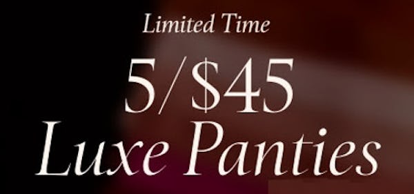 5 for $45 Luxe Panties