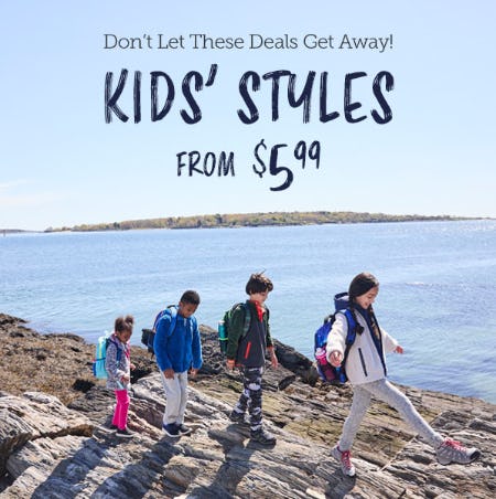 Kids' Styles from $5.99 from Eddie Bauer