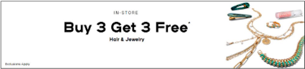 Buy 3 Get 3 Free Hair & Jewelry