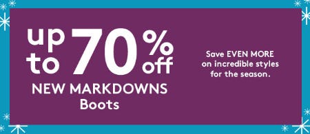 Up to 70% Off Boots New Markdowns Boots
