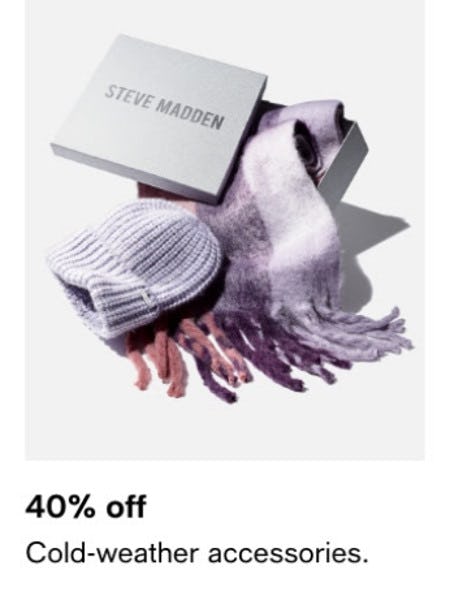 40% Off Cold-Weather Accessories from macy's