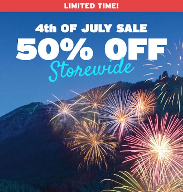 4th Of July Sale 50% Off