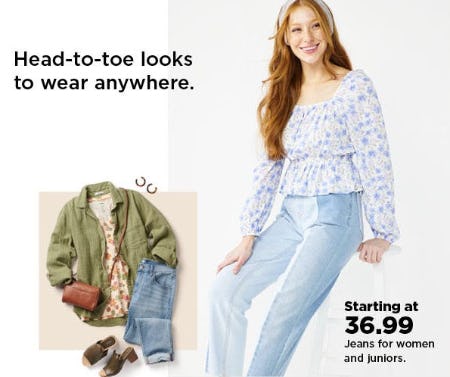 Starting at $36.99 Jeans for Women and Juniors from Kohl's                                  