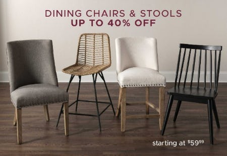 Dining Chairs & Stools Up to 40% Off from Kirkland's