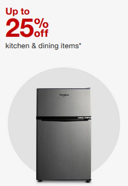 Up to 25% Off Kitchen and Dining Items from Target                                  