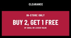 Clearance Buy 2, Get 1 Free